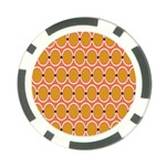 Orange Circle Polka Poker Chip Card Guard (10 pack) Front