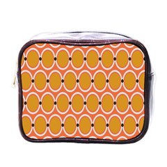 Orange Circle Polka Mini Toiletries Bags