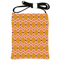 Orange Circle Polka Shoulder Sling Bags by Mariart