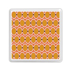 Orange Circle Polka Memory Card Reader (square)  by Mariart