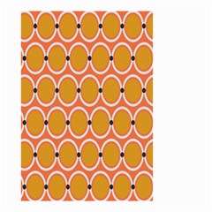 Orange Circle Polka Small Garden Flag (two Sides) by Mariart