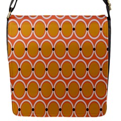 Orange Circle Polka Flap Messenger Bag (s) by Mariart