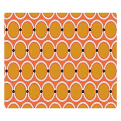 Orange Circle Polka Double Sided Flano Blanket (small)  by Mariart