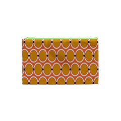 Orange Circle Polka Cosmetic Bag (XS)