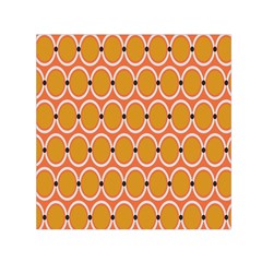 Orange Circle Polka Small Satin Scarf (Square)