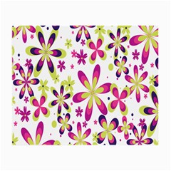 Star Flower Purple Pink Small Glasses Cloth by Mariart