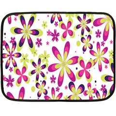 Star Flower Purple Pink Fleece Blanket (mini)