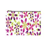 Star Flower Purple Pink Cosmetic Bag (Large)  Front