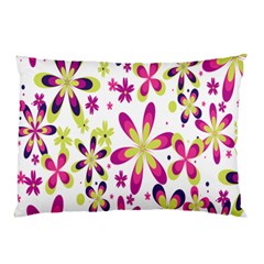 Star Flower Purple Pink Pillow Case (two Sides) by Mariart