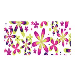 Star Flower Purple Pink Satin Wrap by Mariart