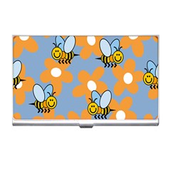 Wasp Bee Honey Flower Floral Star Orange Yellow Gray Business Card Holders by Mariart