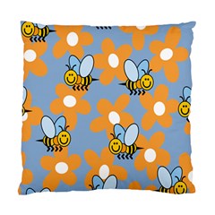 Wasp Bee Honey Flower Floral Star Orange Yellow Gray Standard Cushion Case (two Sides) by Mariart