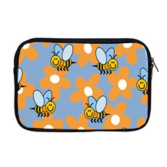 Wasp Bee Honey Flower Floral Star Orange Yellow Gray Apple Macbook Pro 17  Zipper Case by Mariart