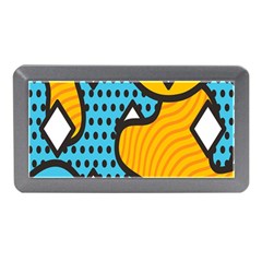 Wave Chevron Orange Blue Circle Plaid Polka Dot Memory Card Reader (mini) by Mariart