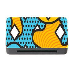 Wave Chevron Orange Blue Circle Plaid Polka Dot Memory Card Reader With Cf by Mariart