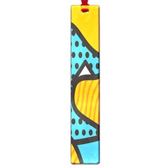 Wave Chevron Orange Blue Circle Plaid Polka Dot Large Book Marks by Mariart