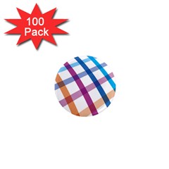 Webbing Line Color Rainbow 1  Mini Magnets (100 Pack) 