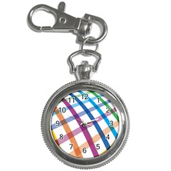 Webbing Line Color Rainbow Key Chain Watches