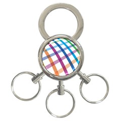 Webbing Line Color Rainbow 3-ring Key Chains by Mariart