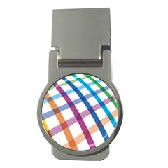 Webbing Line Color Rainbow Money Clips (round)  by Mariart