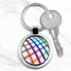 Webbing Line Color Rainbow Key Chains (round)  by Mariart