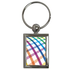 Webbing Line Color Rainbow Key Chains (rectangle)  by Mariart