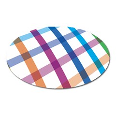 Webbing Line Color Rainbow Oval Magnet