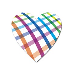 Webbing Line Color Rainbow Heart Magnet by Mariart