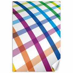 Webbing Line Color Rainbow Canvas 12  X 18   by Mariart