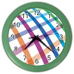 Webbing Line Color Rainbow Color Wall Clocks Front