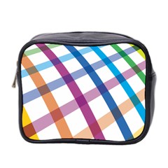 Webbing Line Color Rainbow Mini Toiletries Bag 2-side by Mariart