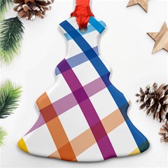 Webbing Line Color Rainbow Ornament (christmas Tree)  by Mariart