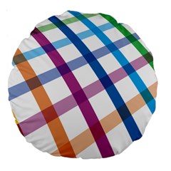 Webbing Line Color Rainbow Large 18  Premium Round Cushions by Mariart