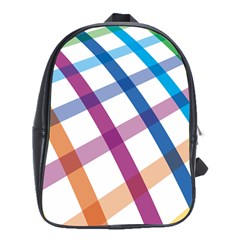 Webbing Line Color Rainbow School Bags (xl)  by Mariart