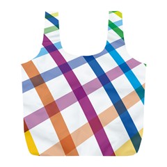 Webbing Line Color Rainbow Full Print Recycle Bags (l)  by Mariart