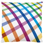 Webbing Line Color Rainbow Large Flano Cushion Case (One Side) Front