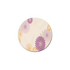 Star Sunflower Floral Grey Purple Orange Golf Ball Marker by Mariart