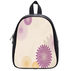 Star Sunflower Floral Grey Purple Orange School Bags (small) 