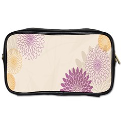 Star Sunflower Floral Grey Purple Orange Toiletries Bags 2-side by Mariart