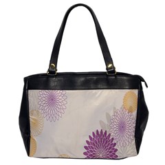 Star Sunflower Floral Grey Purple Orange Office Handbags by Mariart