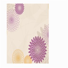 Star Sunflower Floral Grey Purple Orange Large Garden Flag (two Sides) by Mariart