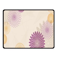 Star Sunflower Floral Grey Purple Orange Double Sided Fleece Blanket (small)  by Mariart