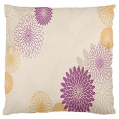 Star Sunflower Floral Grey Purple Orange Standard Flano Cushion Case (one Side)