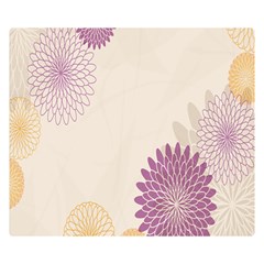 Star Sunflower Floral Grey Purple Orange Double Sided Flano Blanket (small)  by Mariart