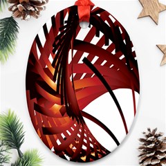 Webbing Red Ornament (oval)