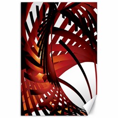 Webbing Red Canvas 24  X 36  by Mariart