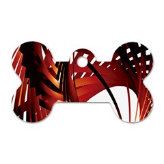 Webbing Red Dog Tag Bone (one Side) by Mariart