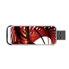 Webbing Red Portable Usb Flash (two Sides) by Mariart