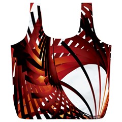 Webbing Red Full Print Recycle Bags (l)  by Mariart