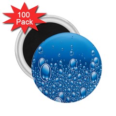 Water Bubble Blue Foam 2 25  Magnets (100 Pack) 